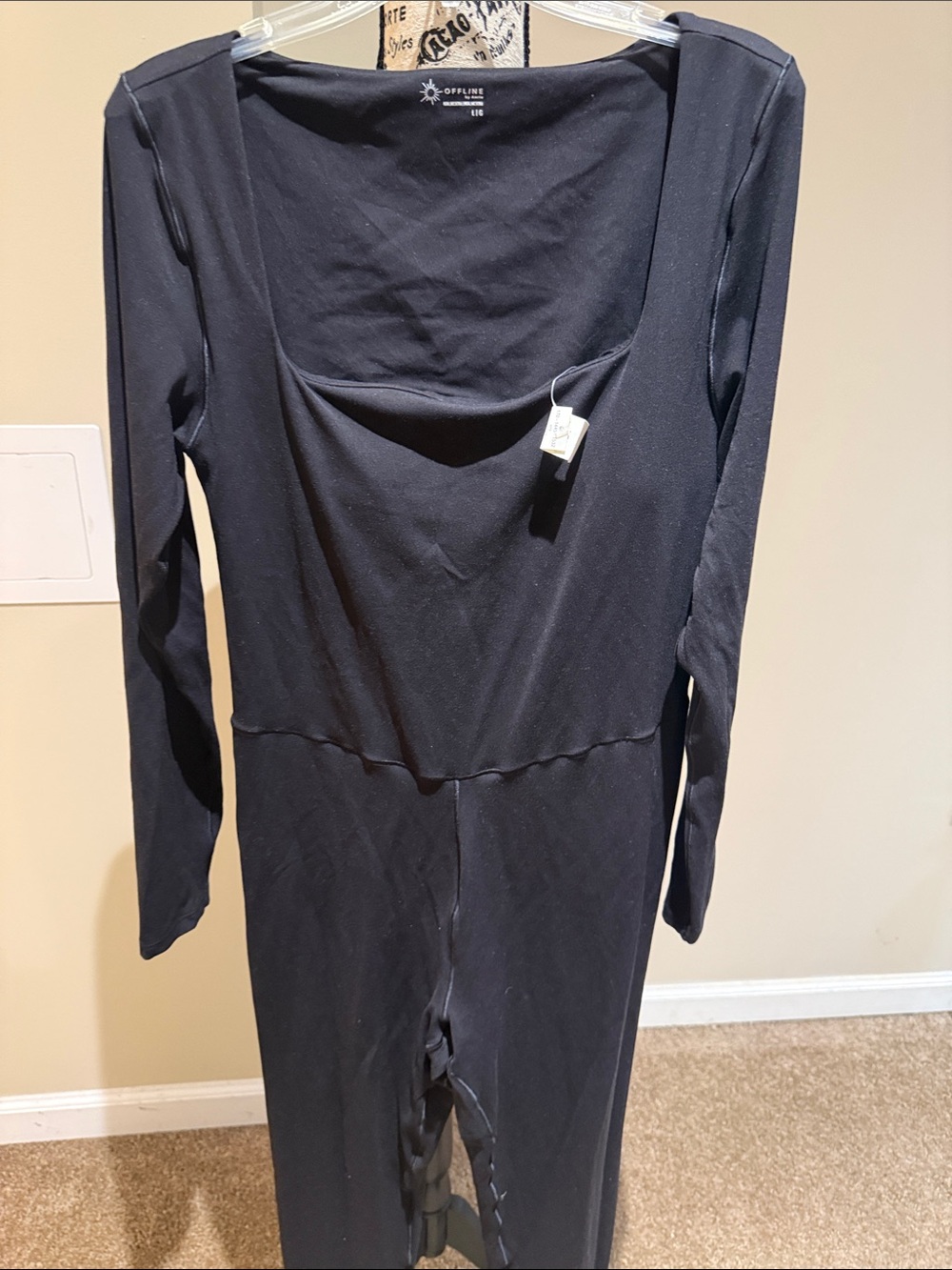 Black Long Sleeve Jumpsuit Dress